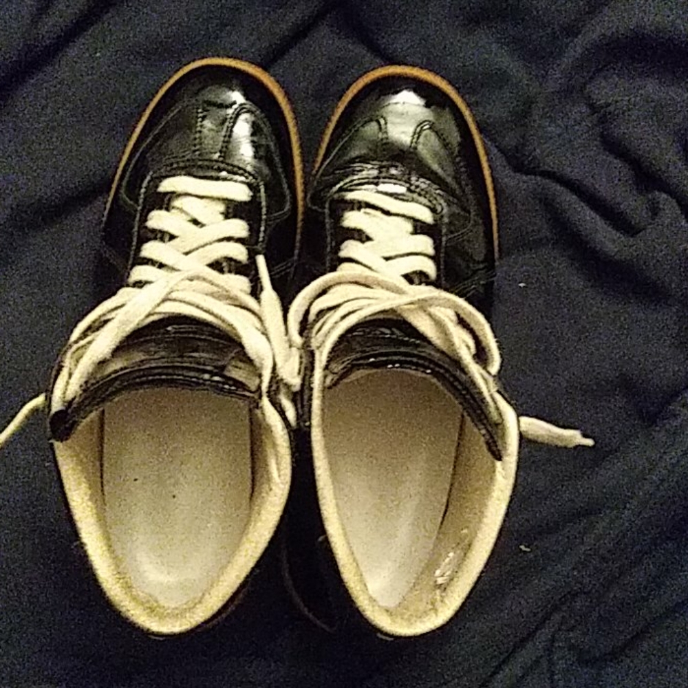 Patent leather hightop Margiela sneakers
